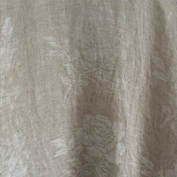 Ecru Linen + Silk Flouncy Blouse - Picture 2 of 11
